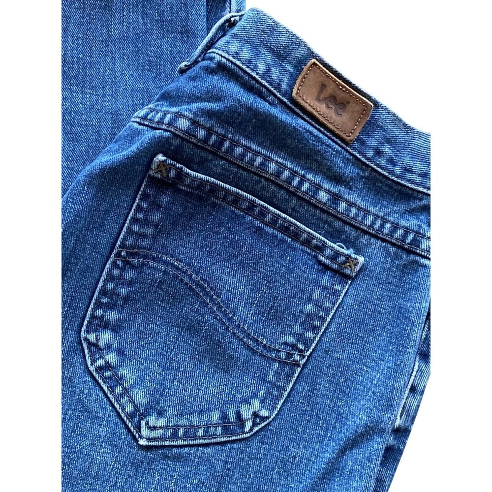 VTg LEE Jean Blue Denim Women 12 M Zipper 5 Pocket Straight Leg
